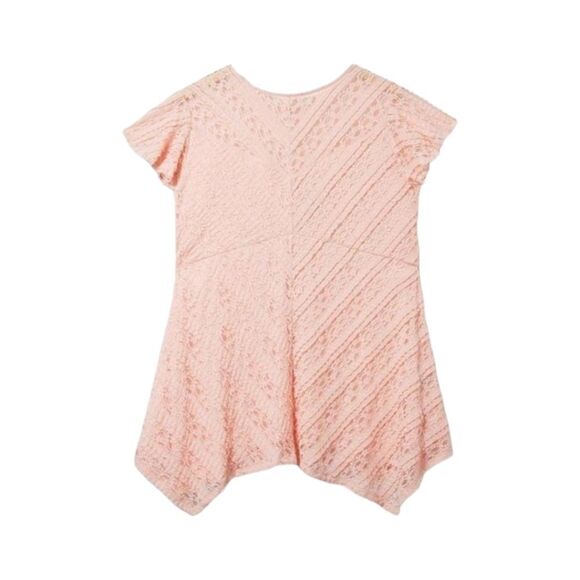 Torrid PlusโSize Babydoll Lace Crew Neck Sharkbite Hem Top 1X - Picture 5 of 16